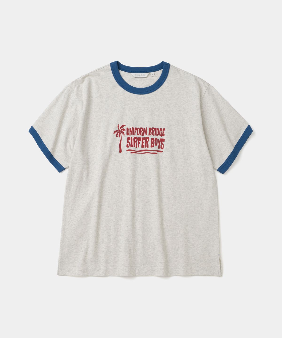 유니폼브릿지(UNIFORM BRIDGE) surfer boys ringer s/s t-shirt oatmeal