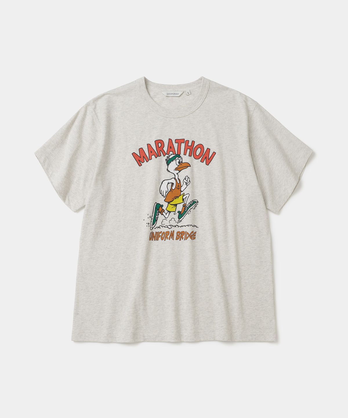 유니폼브릿지(UNIFORM BRIDGE) marathon duck s/s t-shirt oatmeal melange