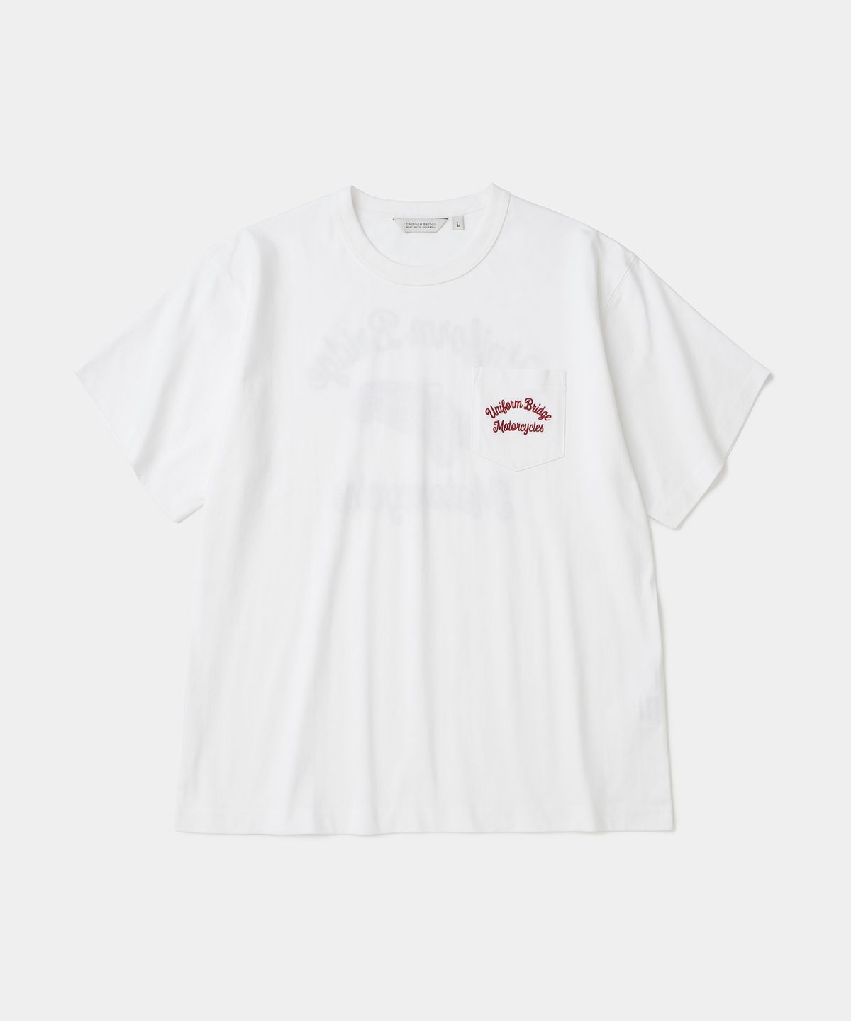 유니폼브릿지(UNIFORM BRIDGE) motorcycle s/s t-shirt off white