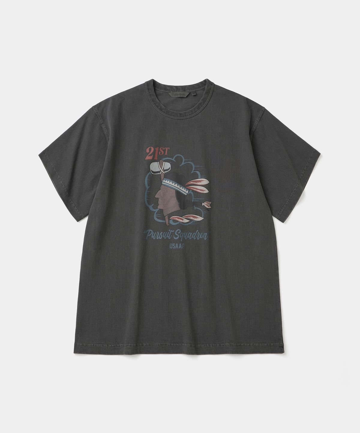 유니폼브릿지(UNIFORM BRIDGE) pursuit squadron s/s t-shirt charcoal