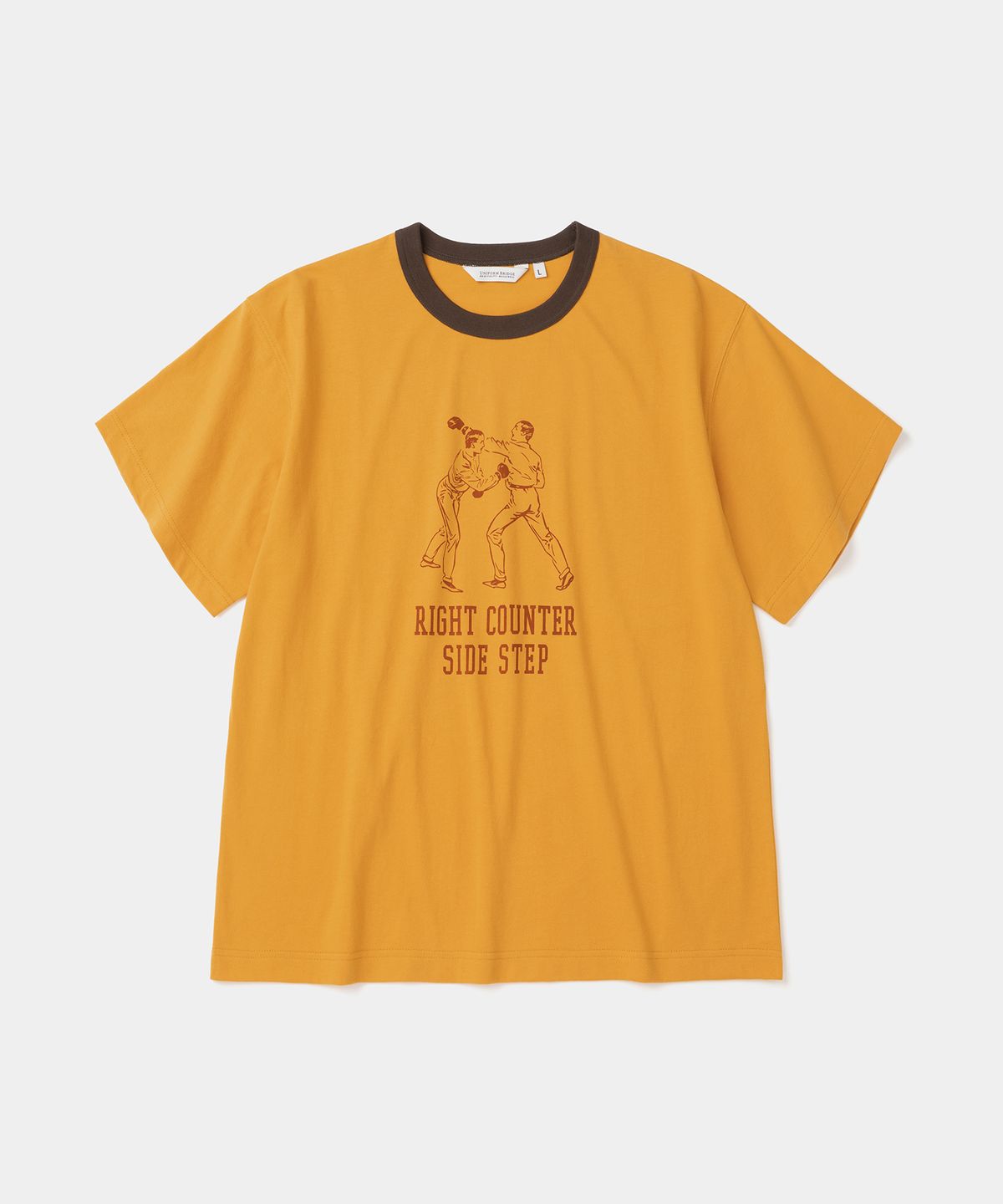 유니폼브릿지(UNIFORM BRIDGE) boxer ringer s/s t-shirt yellow