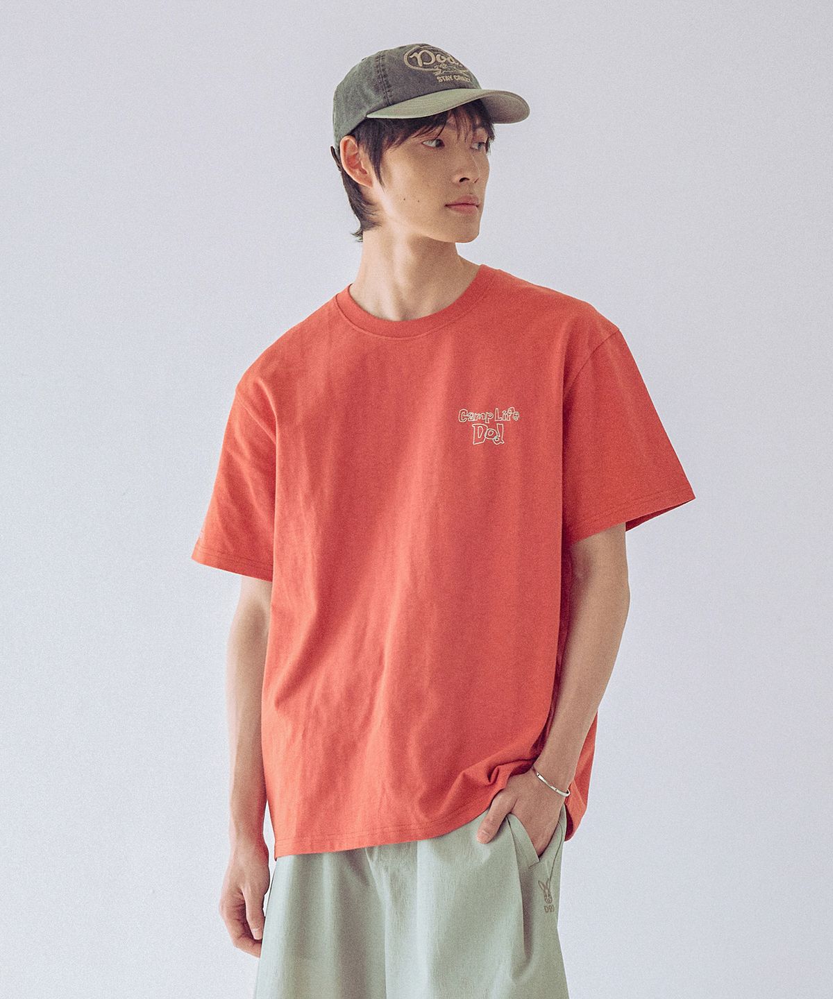 디오디(DOD) 캠프 라이프 반팔 티셔츠(ORANGE)