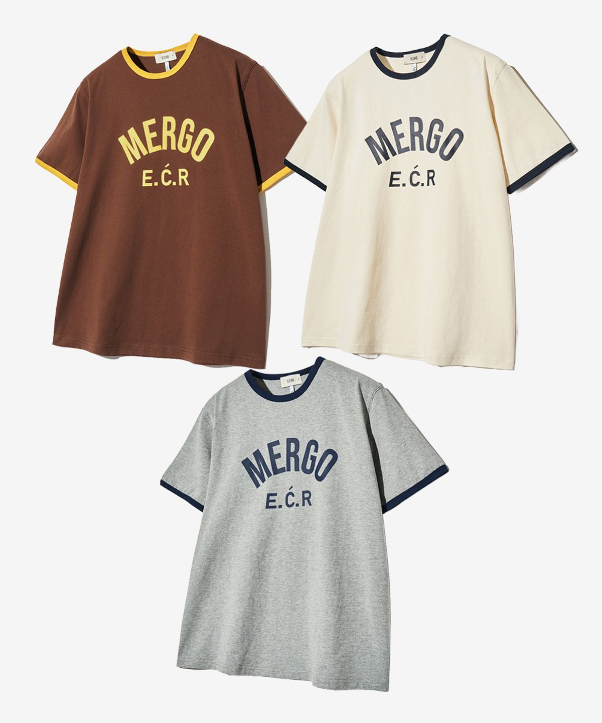 이코르(ECORR) [ECR X MERGO] 슬림핏 아치 링거티 : 3COLOR