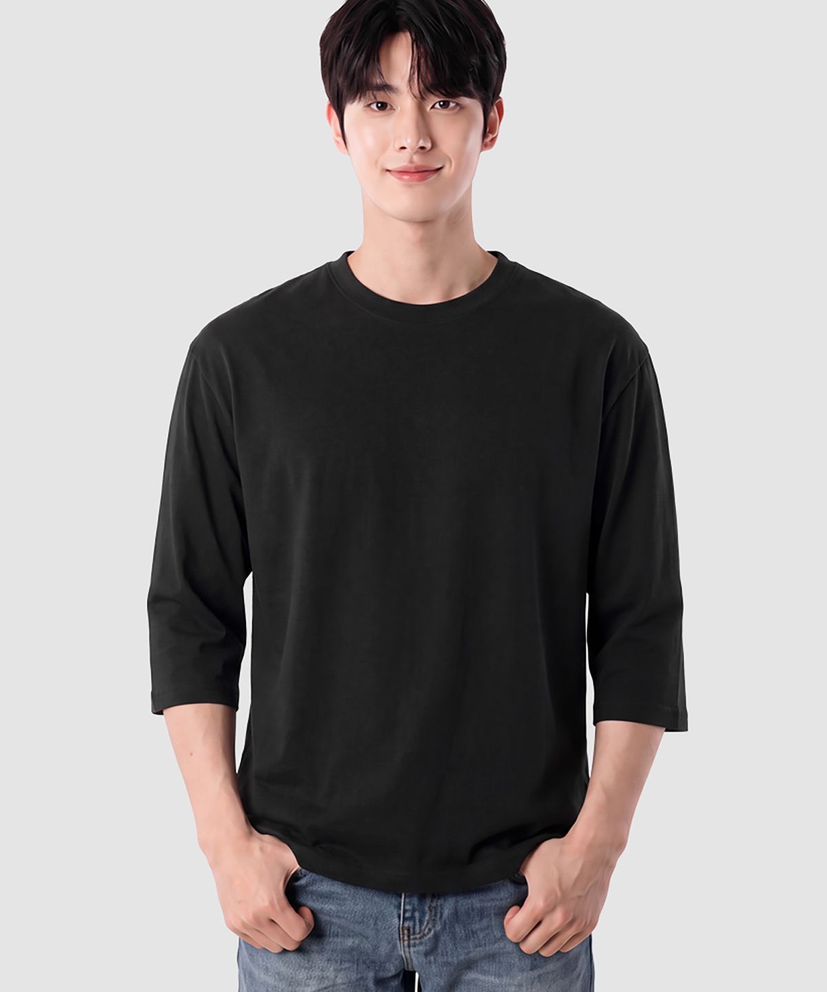 아르메데스(ARMEDES) 남녀공용 기본 7부 면 티셔츠 AR-507