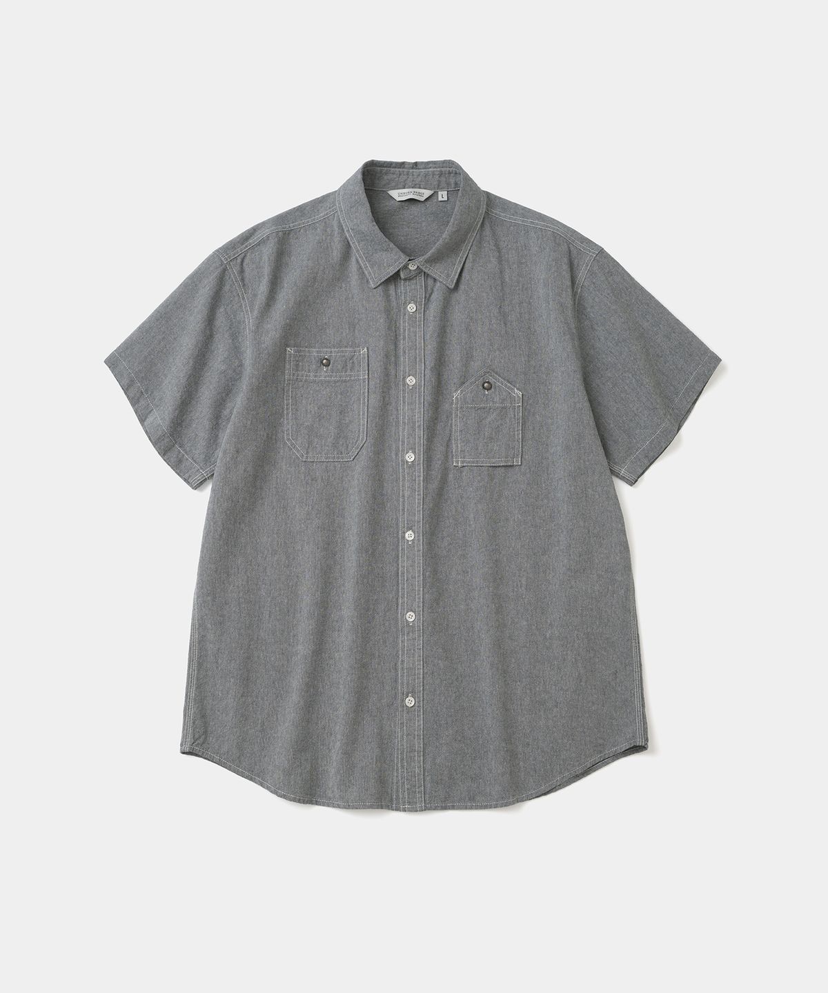 유니폼브릿지(UNIFORM BRIDGE) concho chambray work s/s shirt black