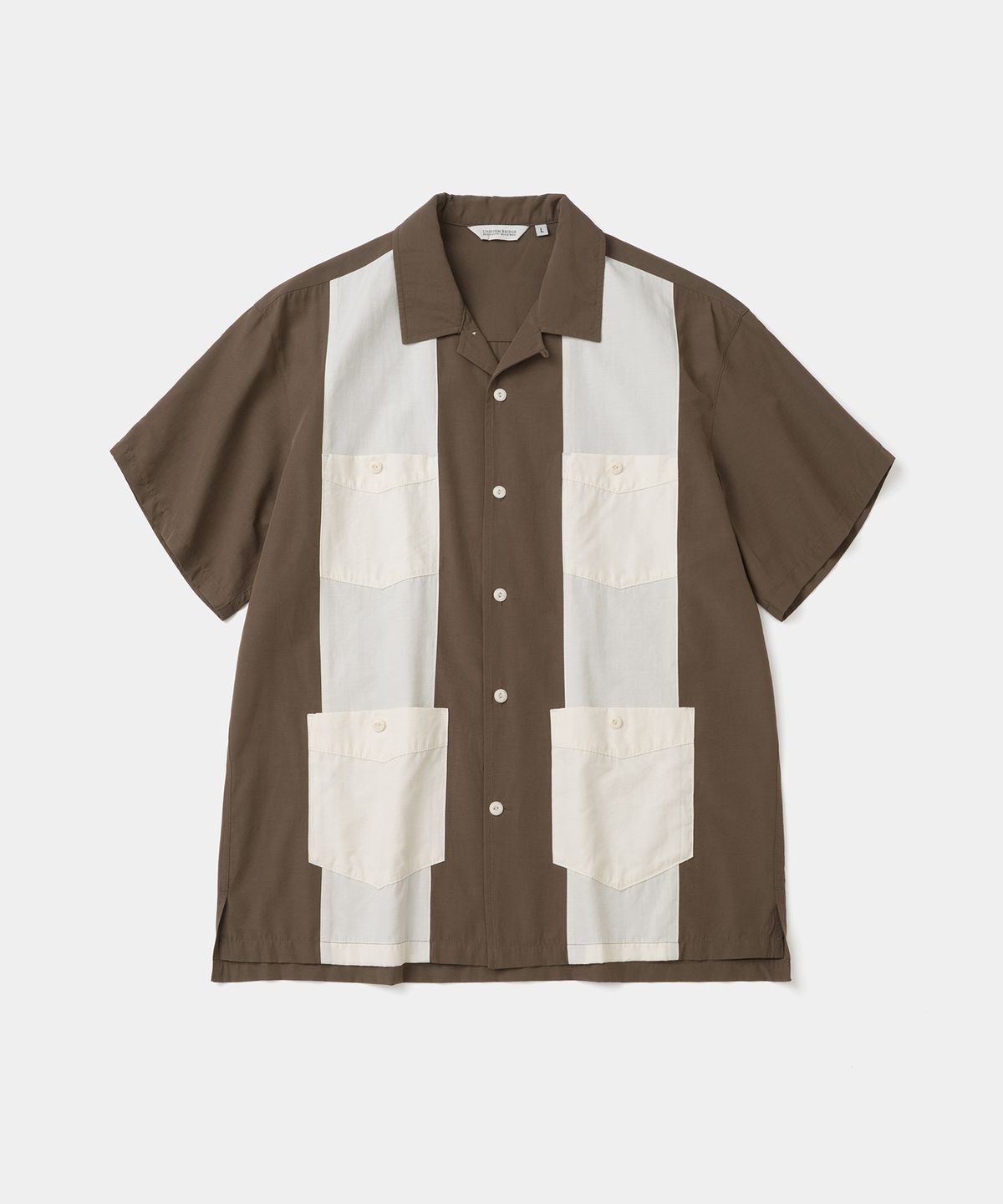 유니폼브릿지(UNIFORM BRIDGE) cuban s/s shirt brown