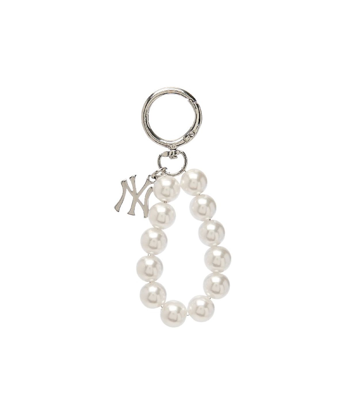 엠엘비(MLB) 진주 구슬 로고 참 키링 NY (Silver)