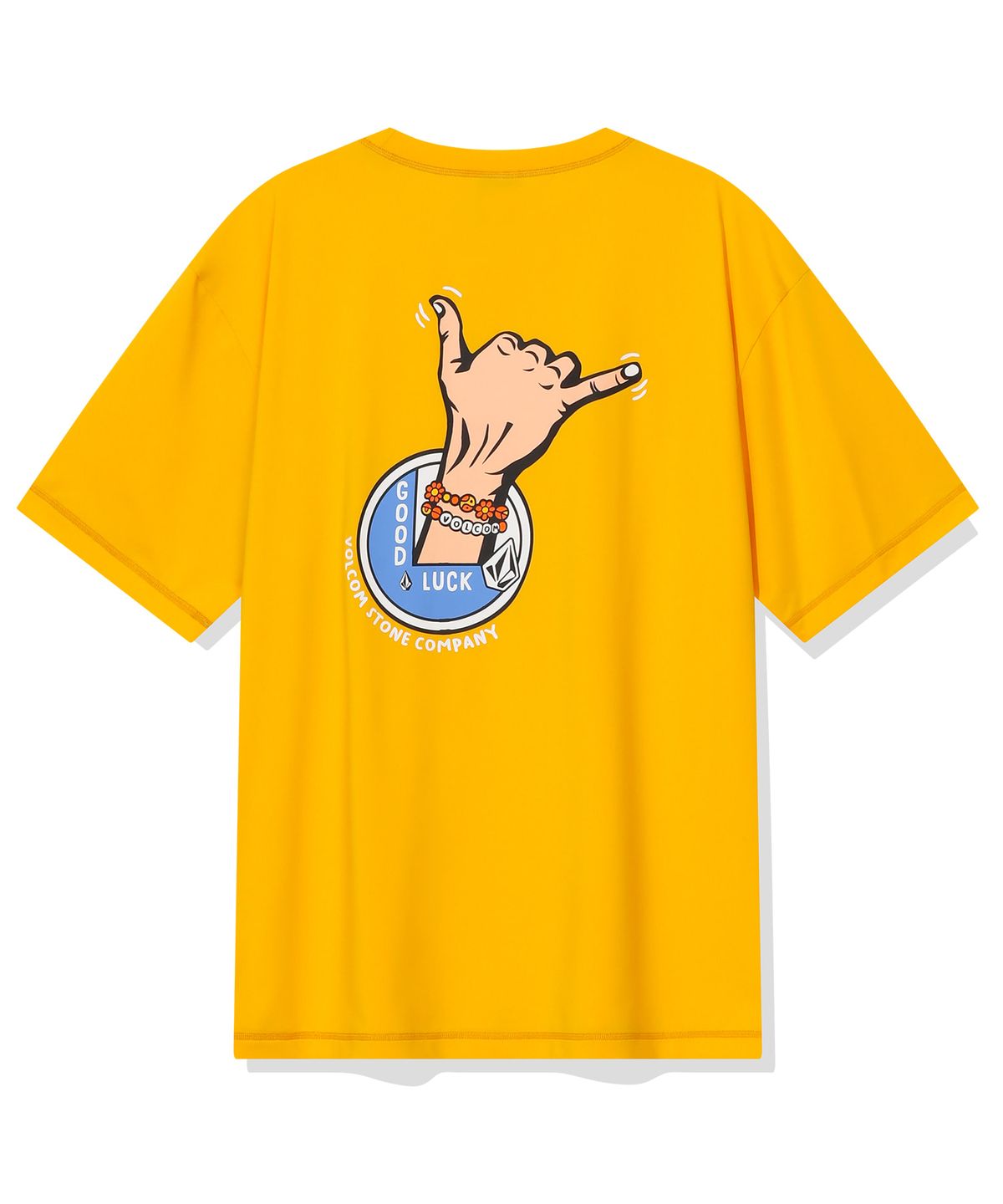 볼컴(VOLCOM) 볼컴 샤카 반팔 래시가드(머스타드)