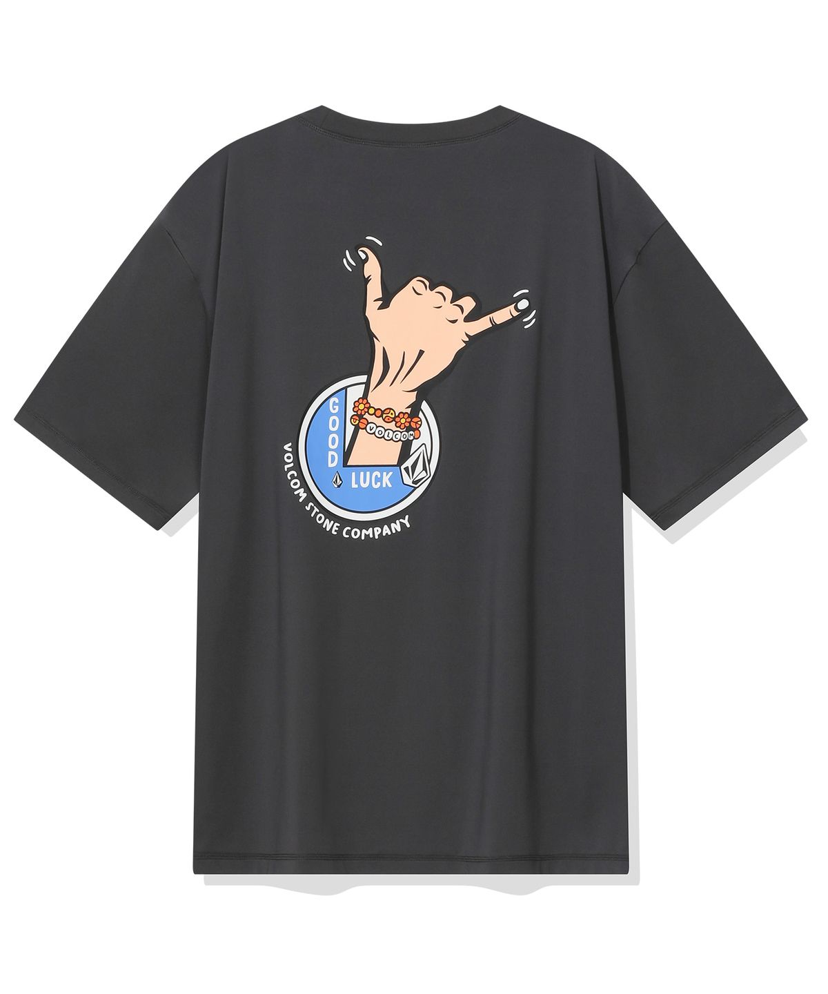 볼컴(VOLCOM) 볼컴 샤카 반팔 래시가드(차콜)