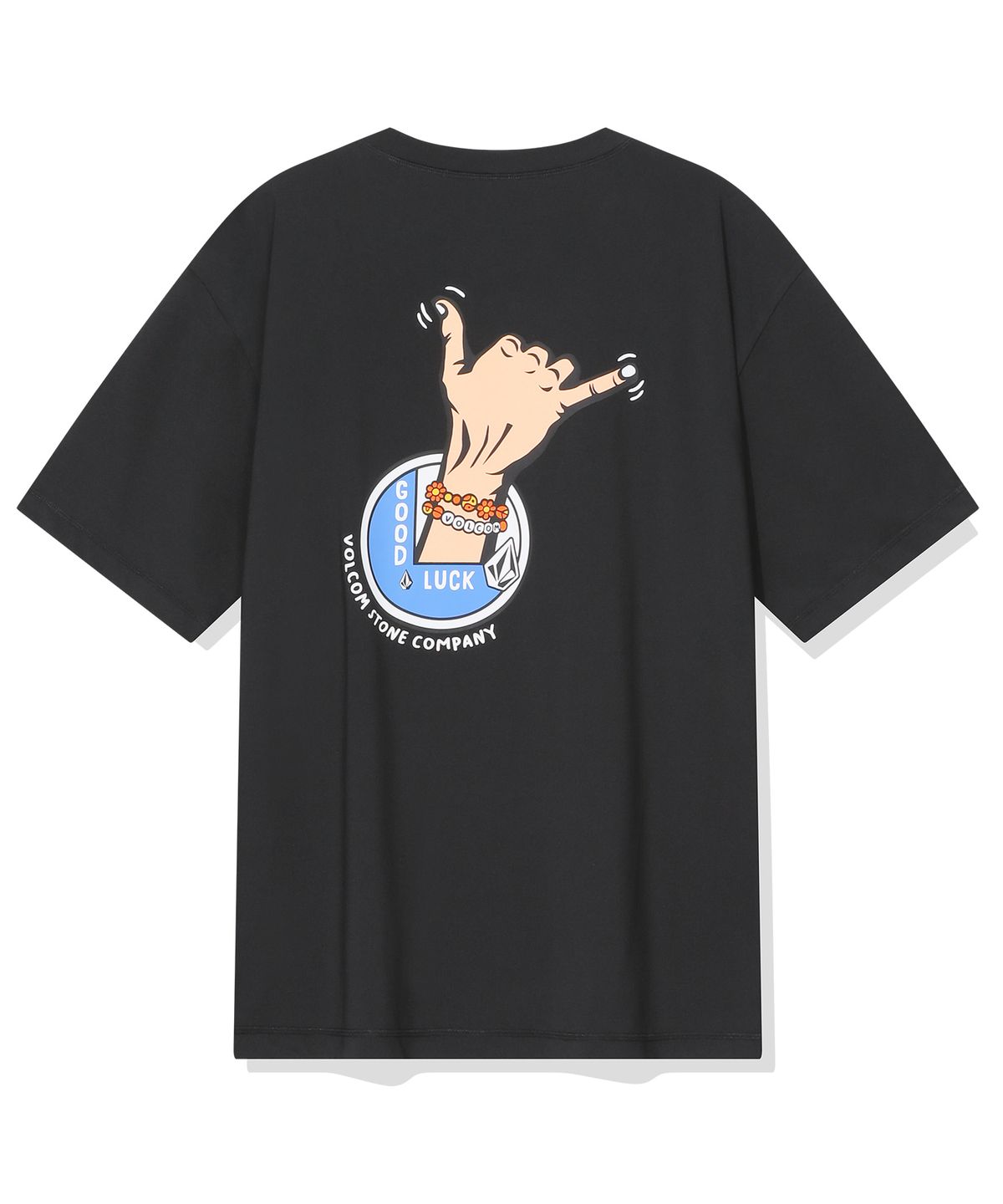 볼컴(VOLCOM) 볼컴 샤카 반팔 래시가드(블랙)