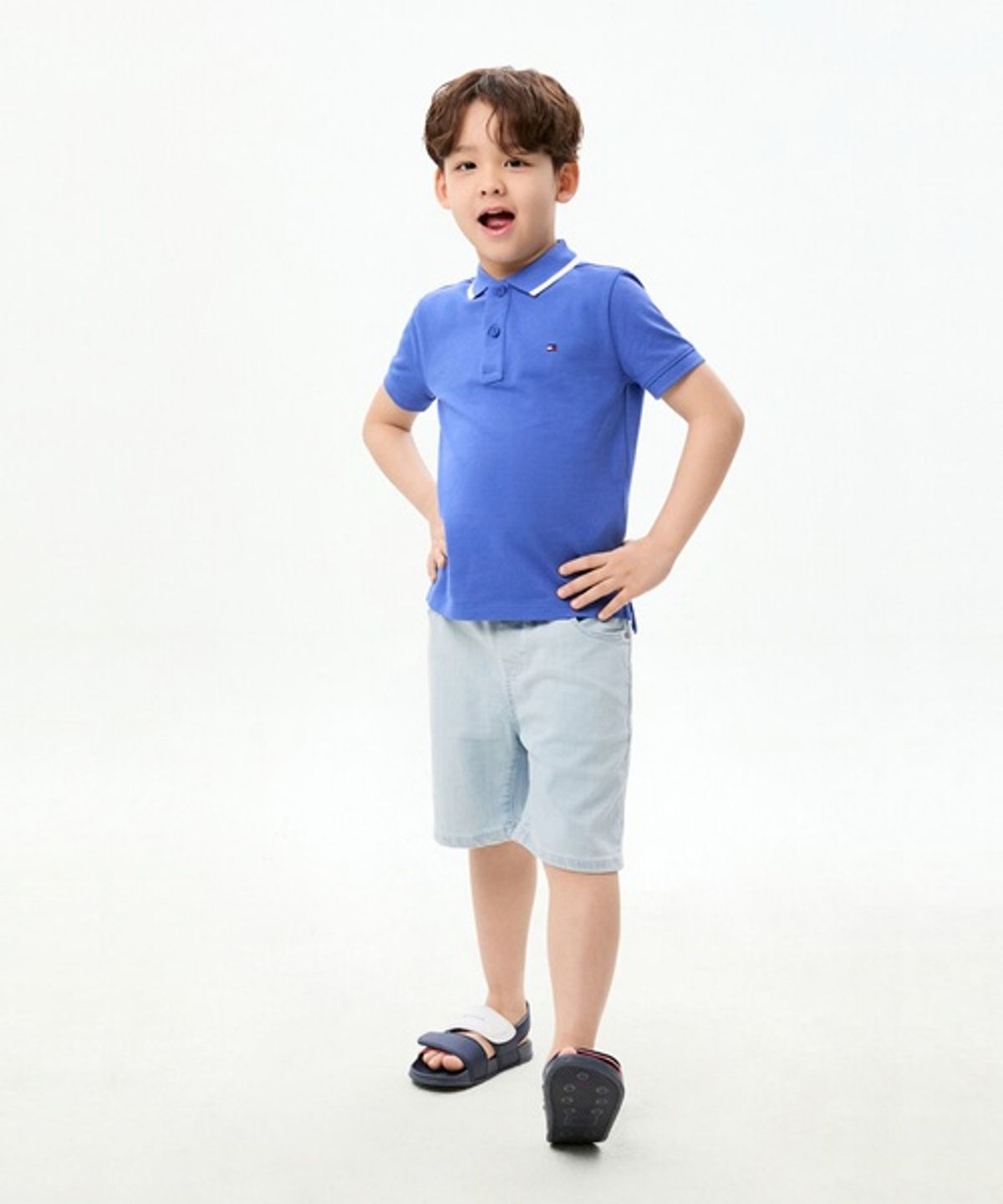 타미힐피거 키즈(TOMMY HILFIGER KIDS) 데님 밴딩 쇼츠
