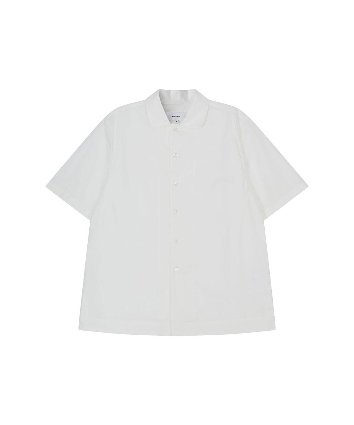 비자비(VIS A VIS) HALF SLEEVED COTTON BUTTON DOWN SHIRT (WHITE)