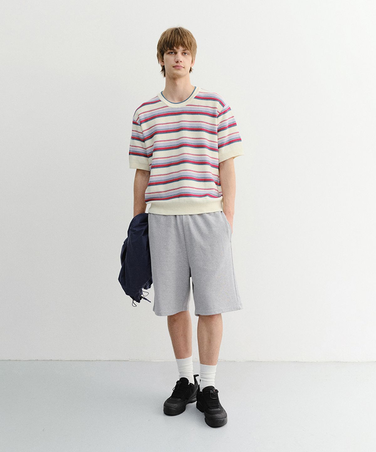 던스트 포 맨(DUNST FOR MEN) PIGMENT RELAXED BEACH SHORTS_UNISEX_UDPA6B123_MELANGE GREY