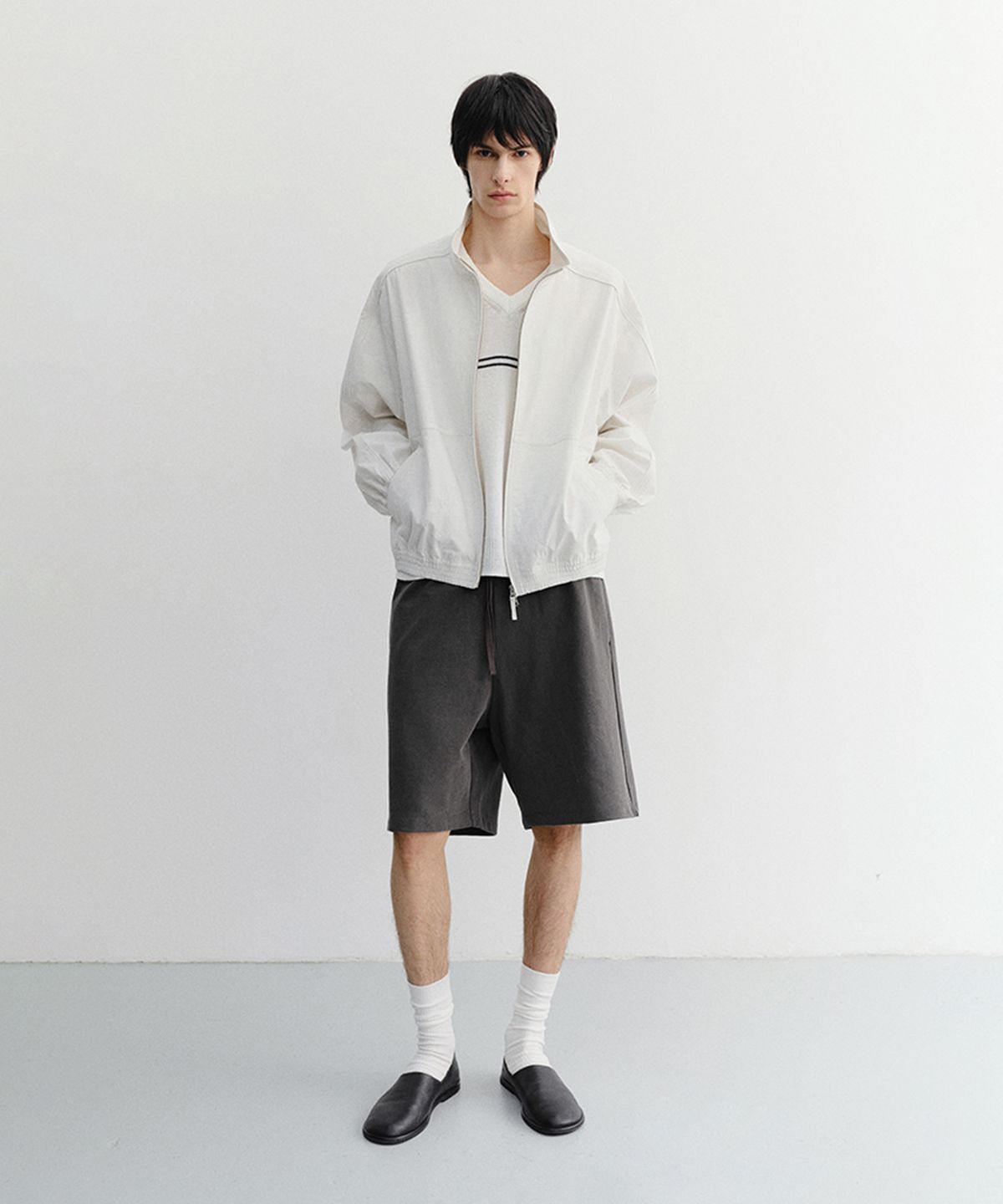 던스트 포 맨(DUNST FOR MEN) PIGMENT RELAXED BEACH SHORTS_UNISEX_UDPA6B123_CHARCOAL GREY