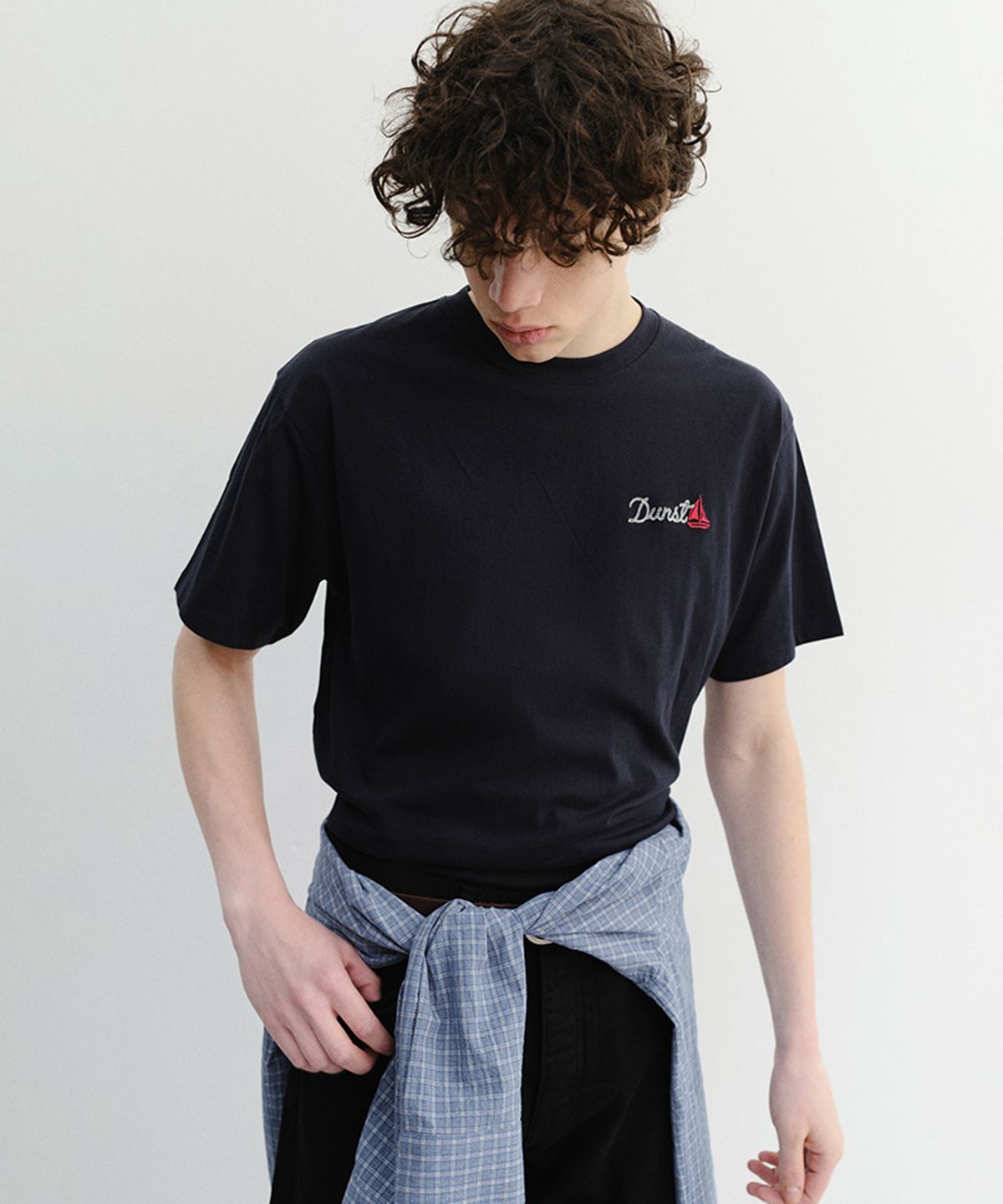 던스트 포 맨(DUNST FOR MEN) MARINE LOGO T-SHIRT_UNISEX_UDTS6B135_FRENCH NAVY