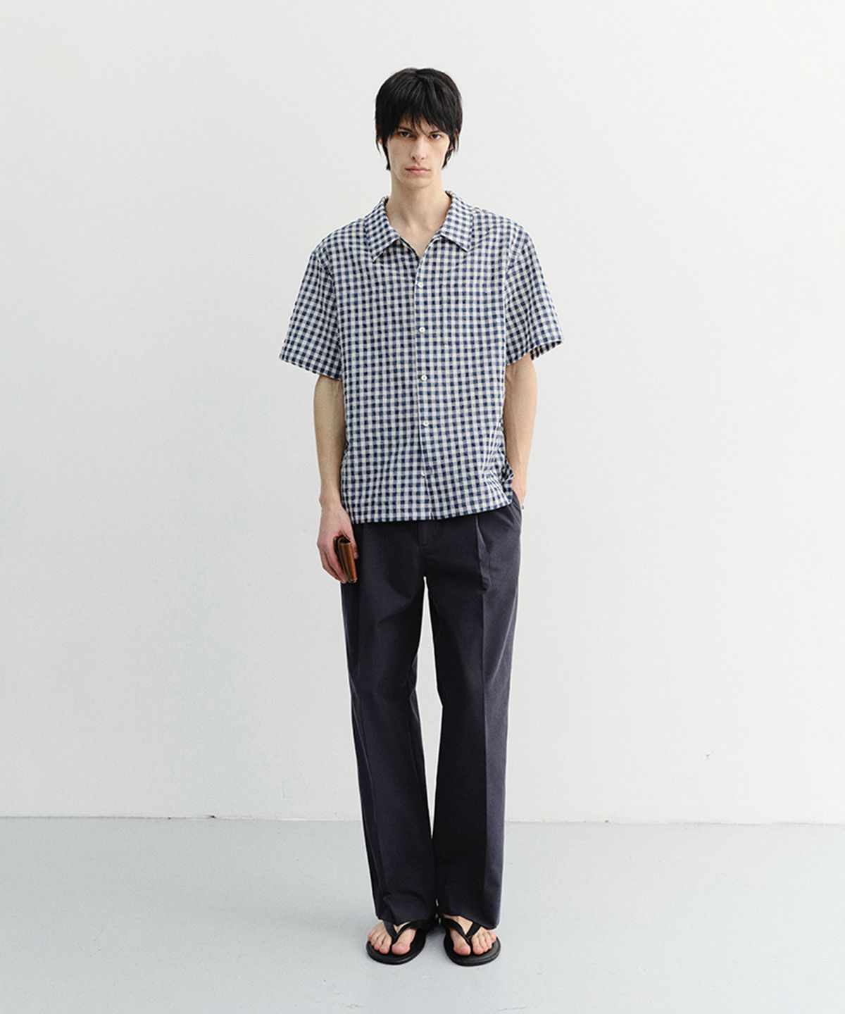 던스트 포 맨(DUNST FOR MEN) CHECKED PAJAMA SHIRT_UNISEX_UDSH6B133_NAVY CHECK