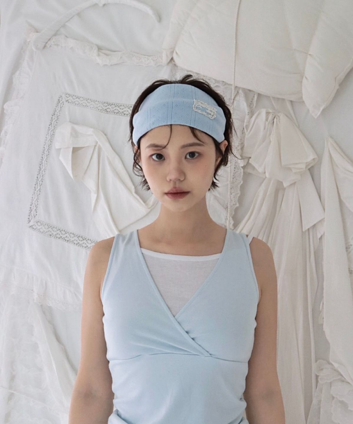 세인트바인(SAINTVINE) 펀칭 레이스 헤어밴드[스카이블루]
