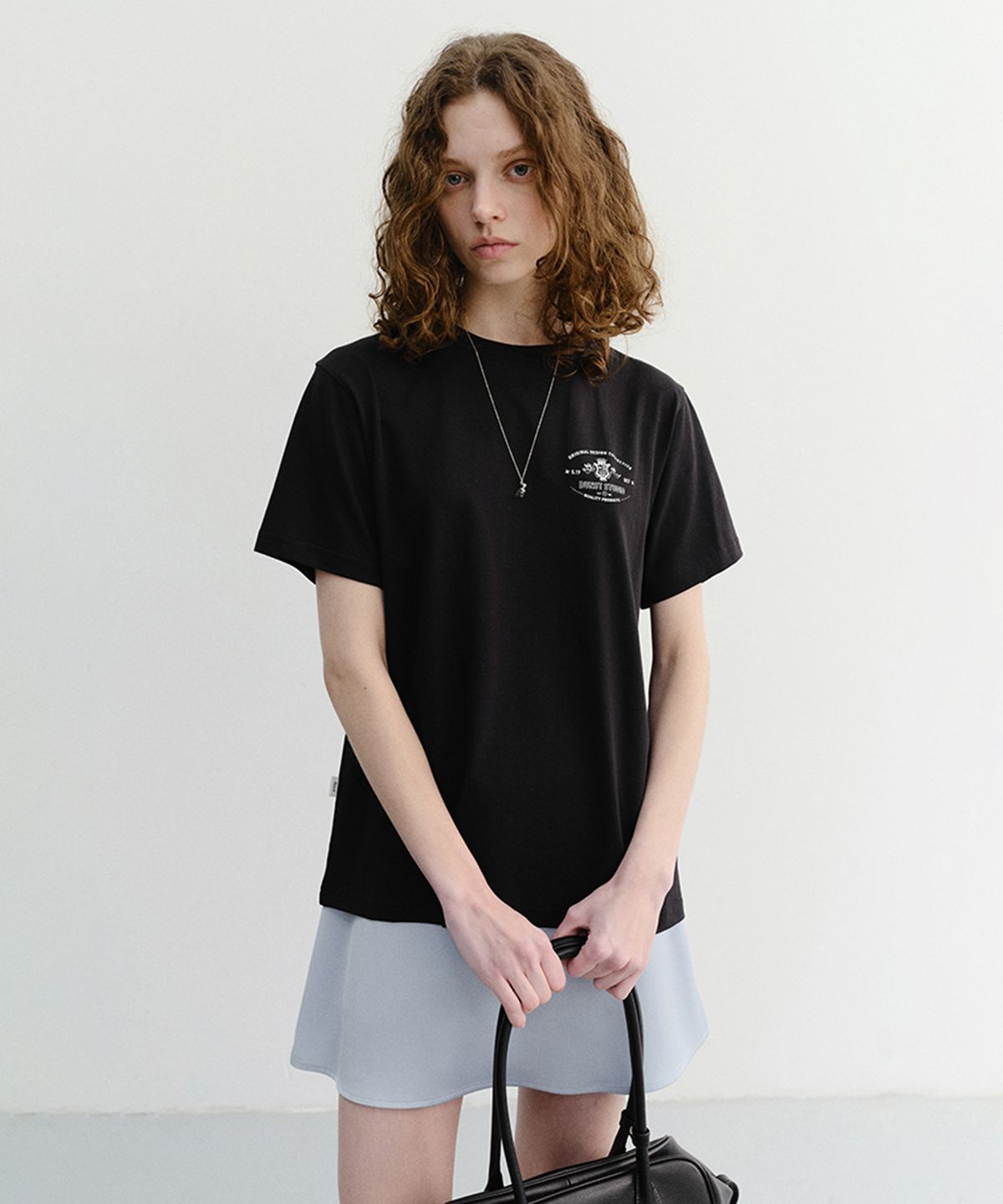 던스트(DUNST) UNISEX CUPID ARCH BACK LOGO T-SHIRT_UDTS6B128_BLACK