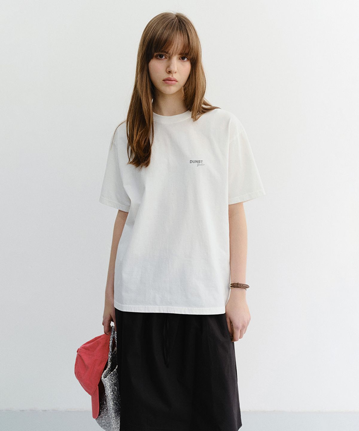 던스트(DUNST) UNISEX GARMENT DYED T-SHIRT_UDTS6B146_OFF WHITE