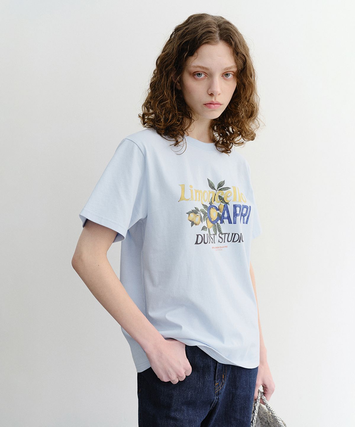 던스트(DUNST) UNISEX LIMONCELLO T-SHIRT_UDTS6B148_SOFT BLUE