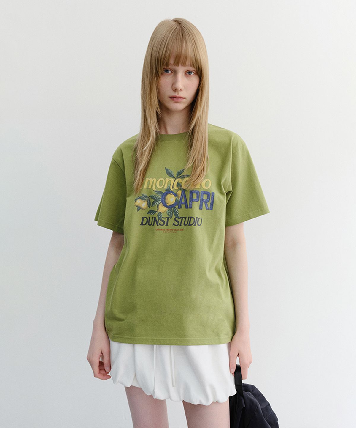 던스트(DUNST) UNISEX LIMONCELLO T-SHIRT_UDTS6B148_OLIVE GREEN