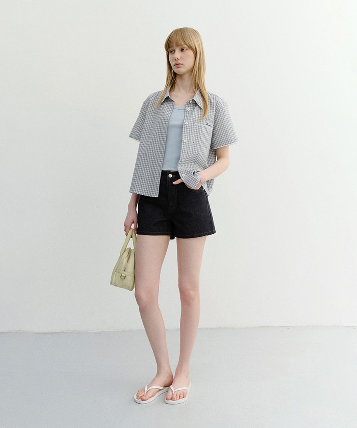 던스트(DUNST) MINI DENIM SHORTS_UDPA6B242_INDIGO BLUE