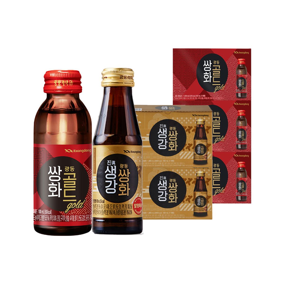 광동제약(KWANGDONG) 쌍화 혼합 (쌍화골드 100ml 30병+진생강쌍화 100ml 20병)