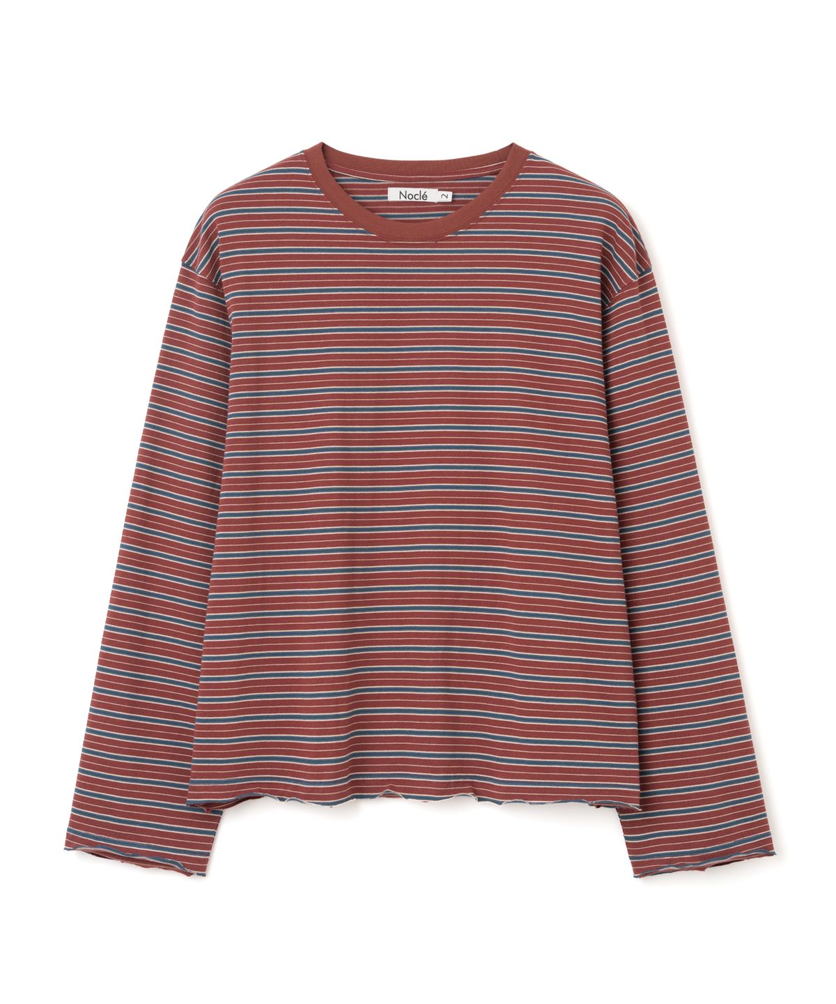 노클(NOCLE) Rob Stripe Long Sleeve Brown