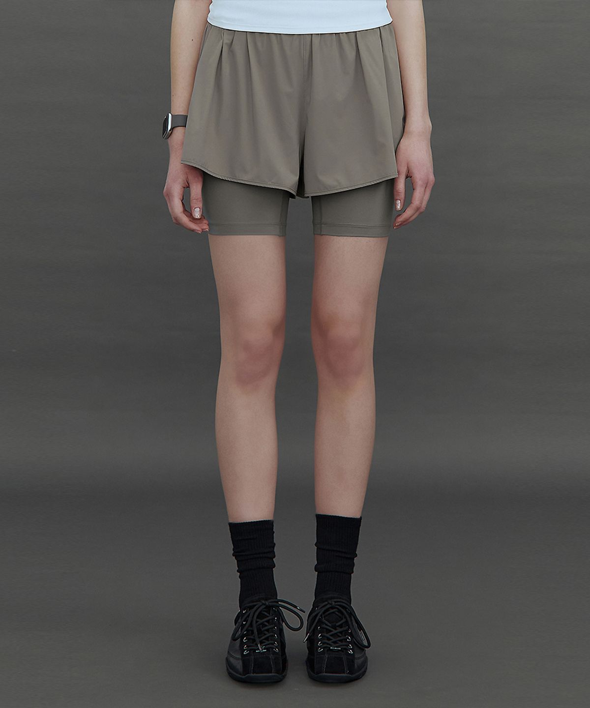 트리밍버드(TREEMINGBIRD) TMB Active Layered Training Shorts [ Gray ]