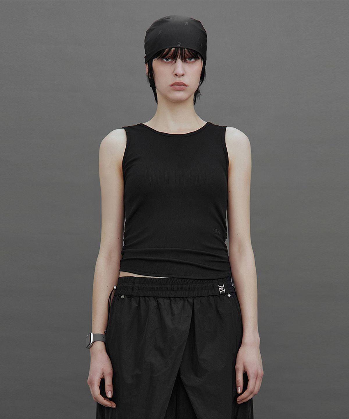 트리밍버드(TREEMINGBIRD) TMB Active Back-Layer Sleeveless Top [ Black ]