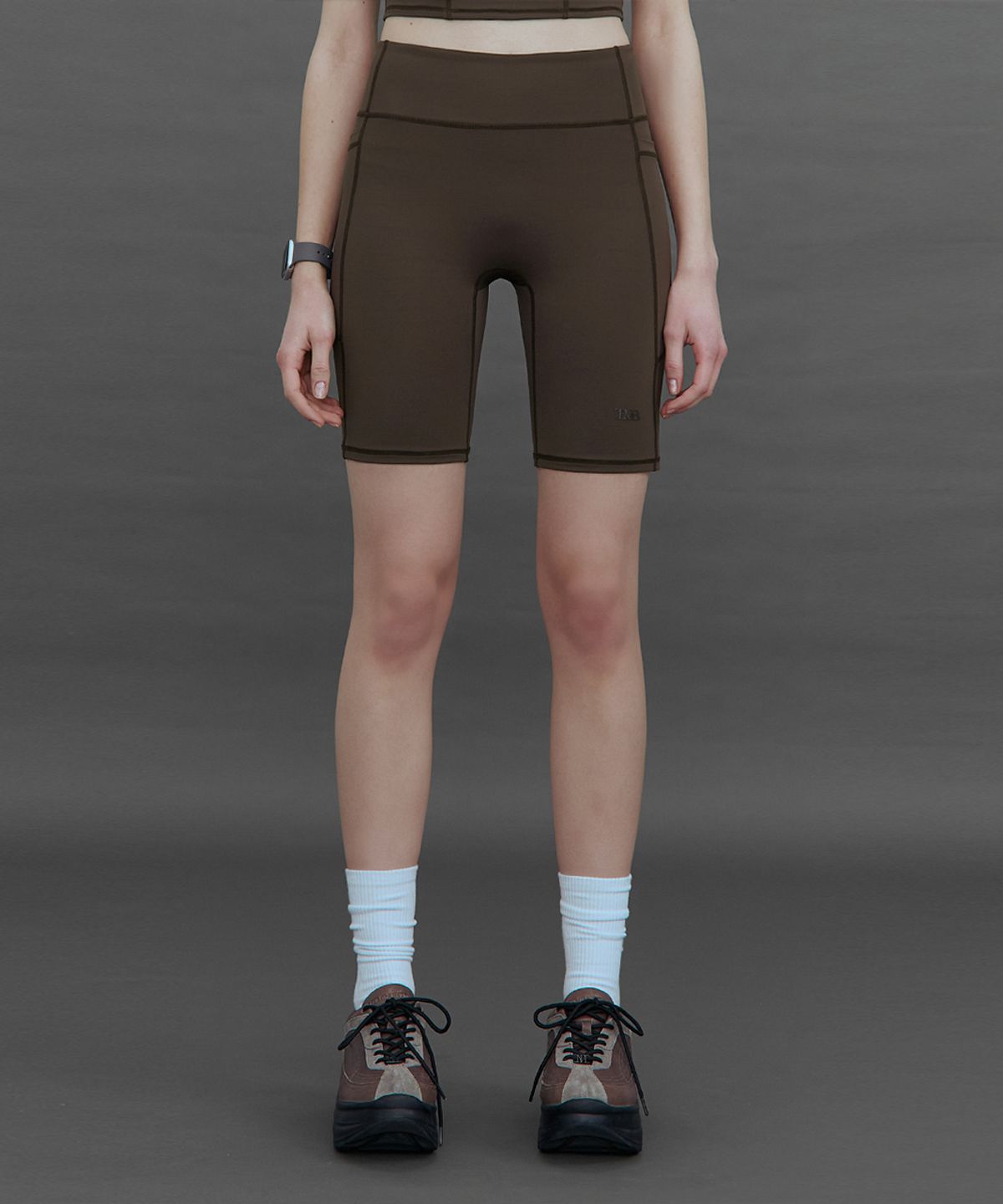 트리밍버드(TREEMINGBIRD) TMB Active Flex Biker Shorts [ Brown ]