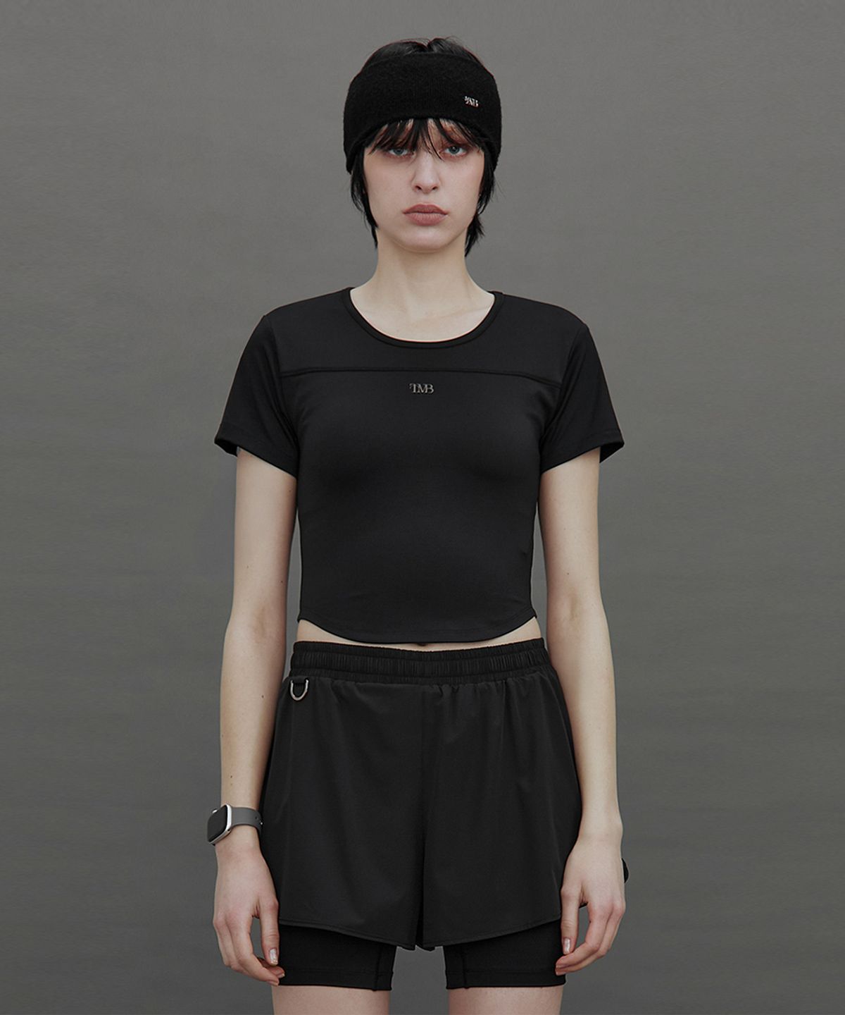 트리밍버드(TREEMINGBIRD) TMB Active Open-Back Top [ Black ]