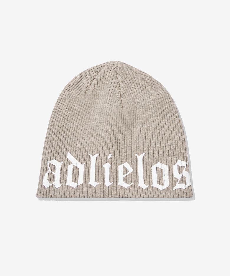 [ECR X ADLIELOS] 울 코튼 블랜디드 로고 숏 비니_베이지