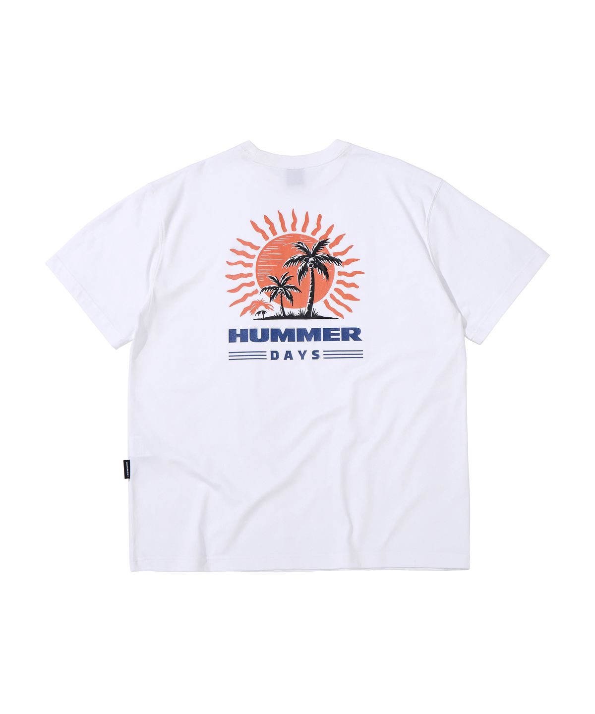 험머(HUMMER) [32수코튼] 선셋 백 그래픽 쿨 반팔 티셔츠 화이트