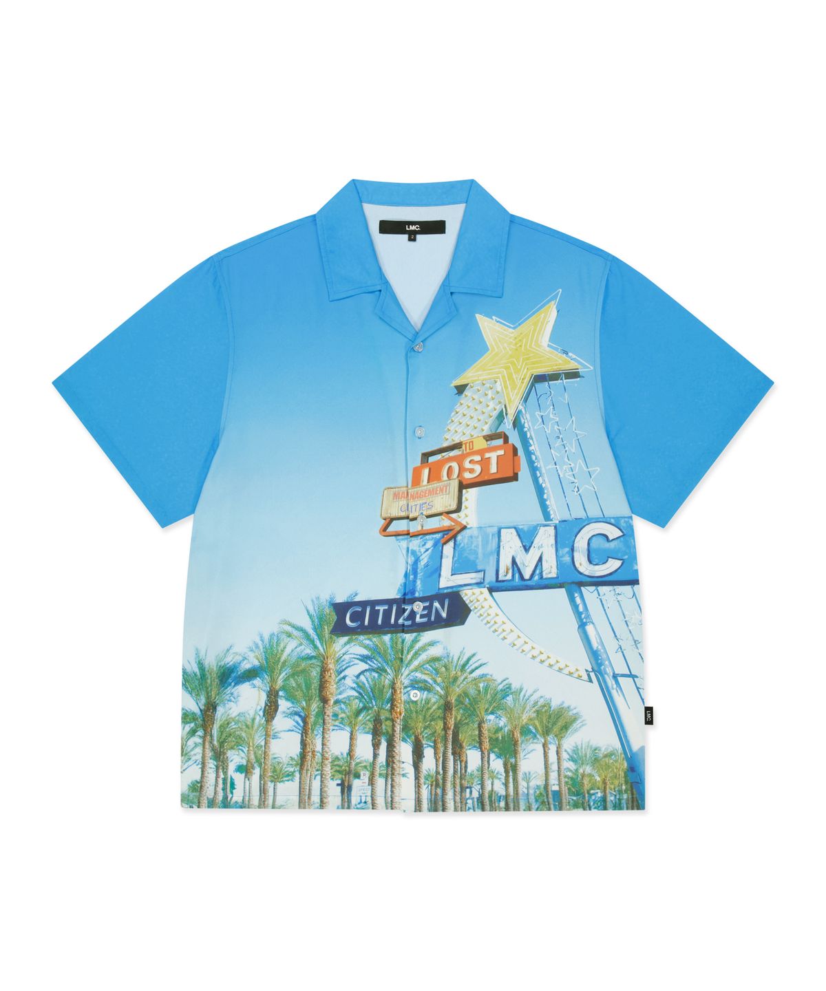 엘엠씨(LMC) GRAPHIC SHORT-SLV SHIRT blue