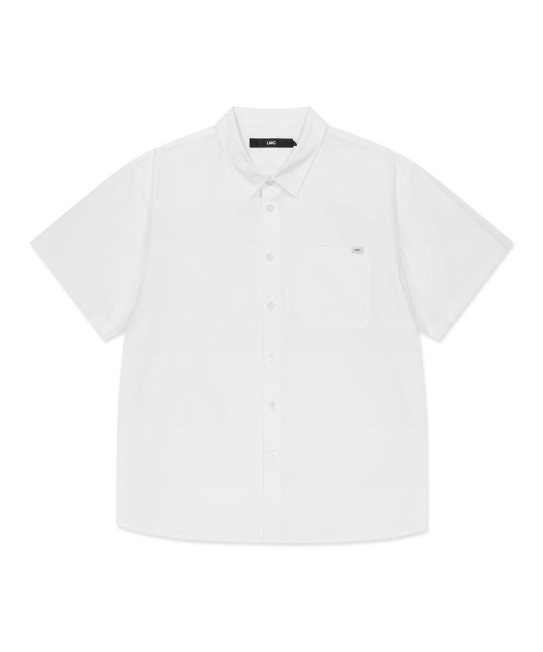 DAILY COTTON SHORT SLV SHIRT white