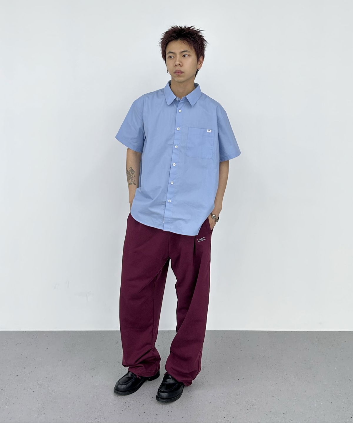 엘엠씨(LMC) DAILY COTTON SHORT SLV SHIRT light blue