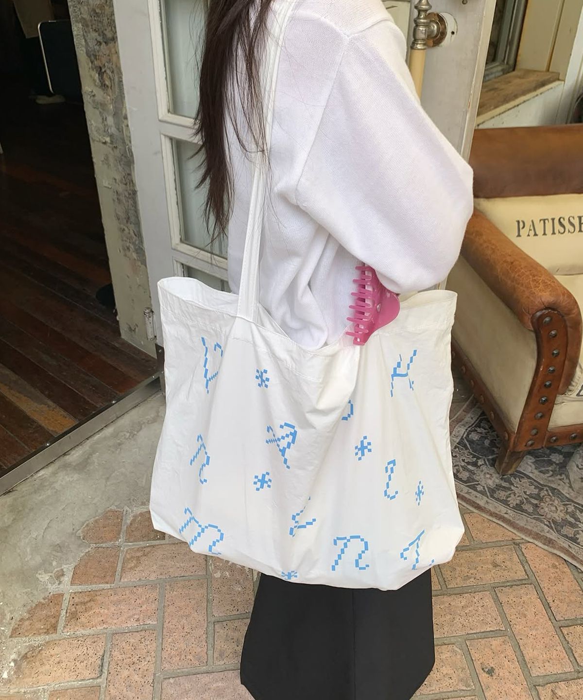 바니쉬먼트(VANISHMENT) Pixel eco bag_ivory