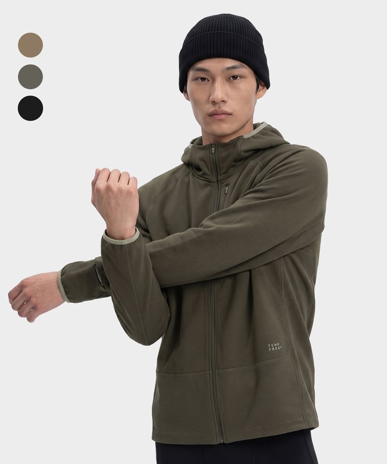 라이트 테크그리드 후드집업 (3color)