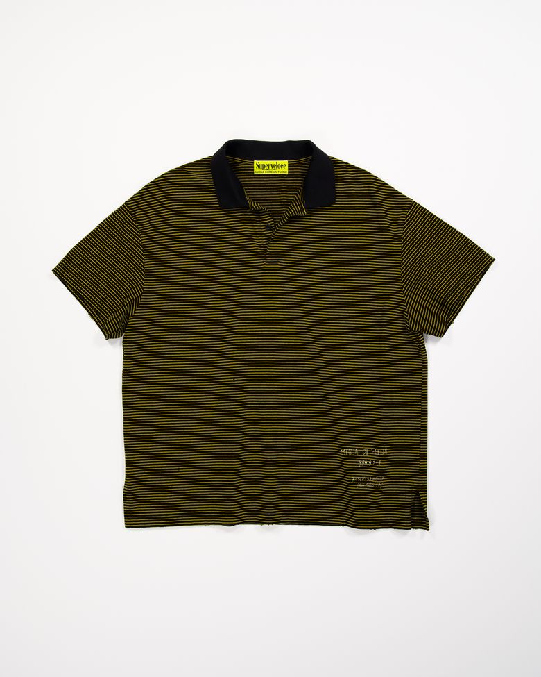 Miglia Stripe Polo Shirt Black