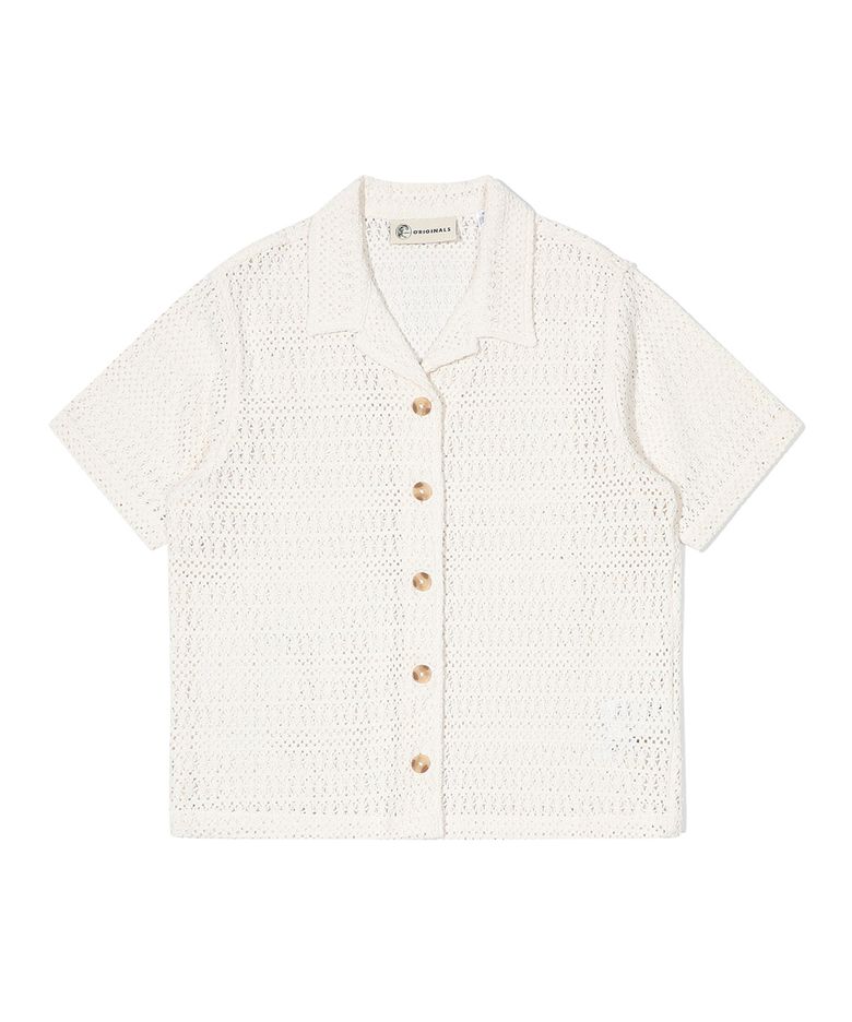 여성 ORIGINALS CROCHET 반팔 셔츠 OWTY6I211-100