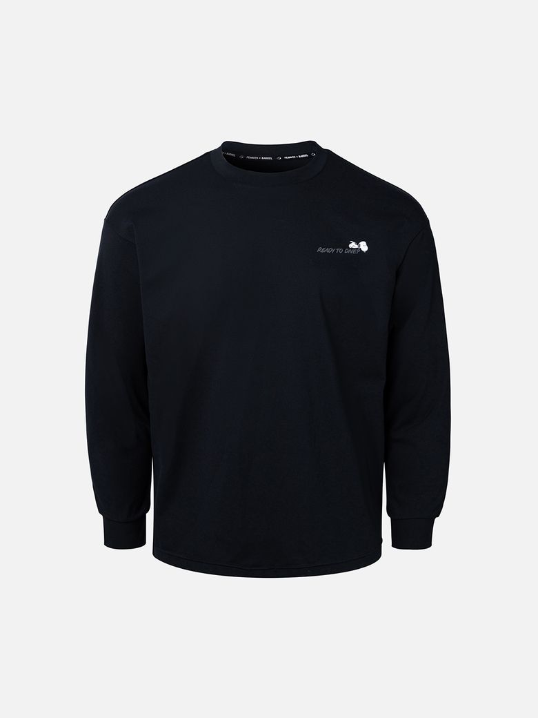 PNTS 맨 스누피 루즈핏 래쉬가드 블랙 (B6SMWRG151BLK)