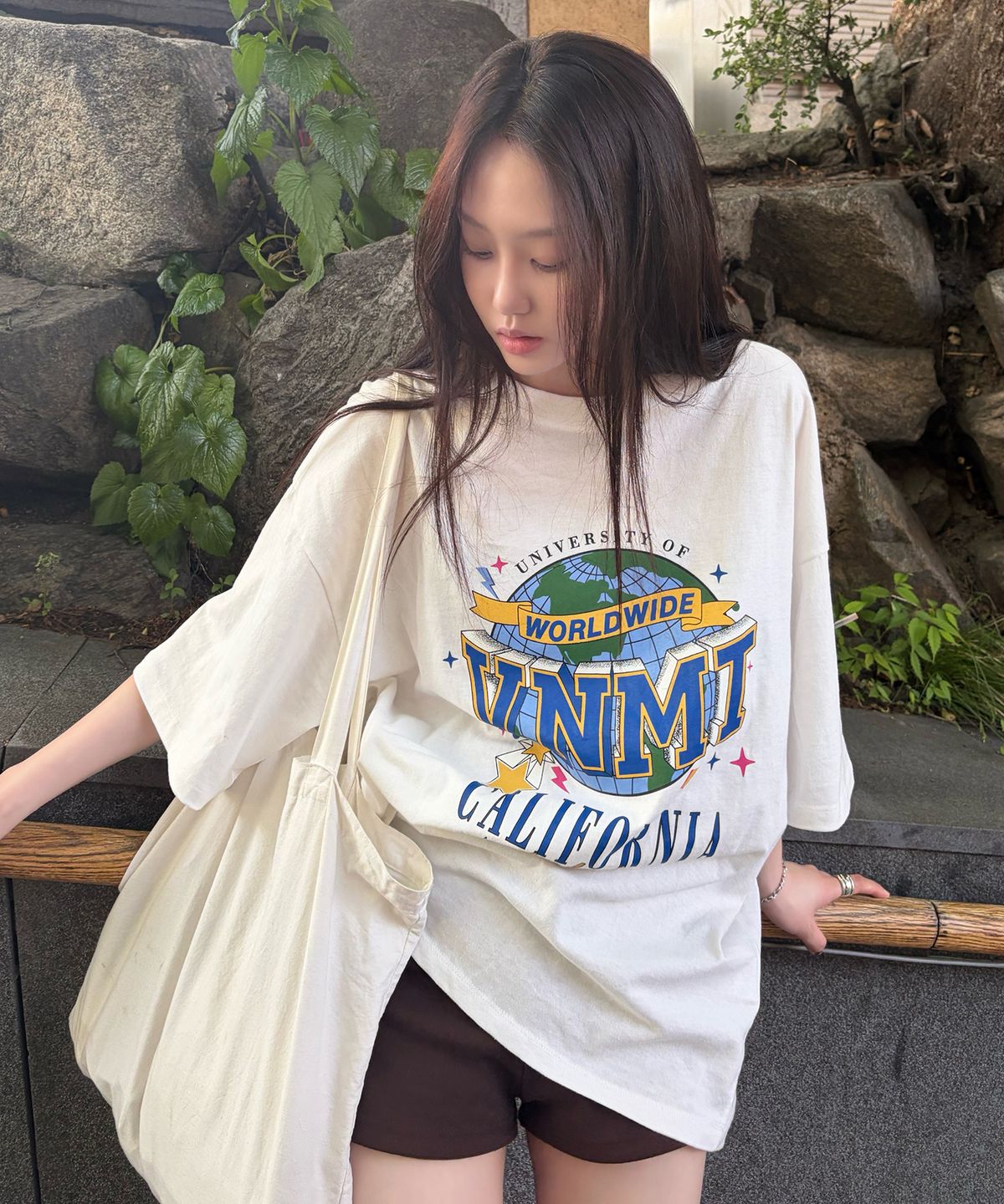 바니쉬먼트(VANISHMENT) California tee_ivory