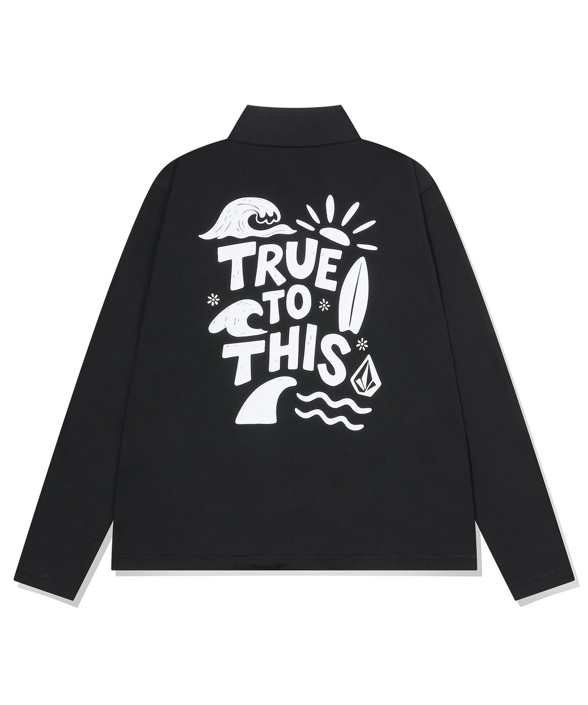 볼컴(VOLCOM) 볼컴 서프 집업 래시가드(블랙)