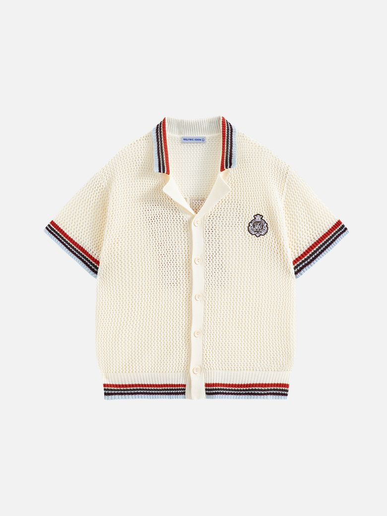 Open Knit Short Sleeve Shirt 반소매 티셔츠 AE25CKQ20312-01TWHI
