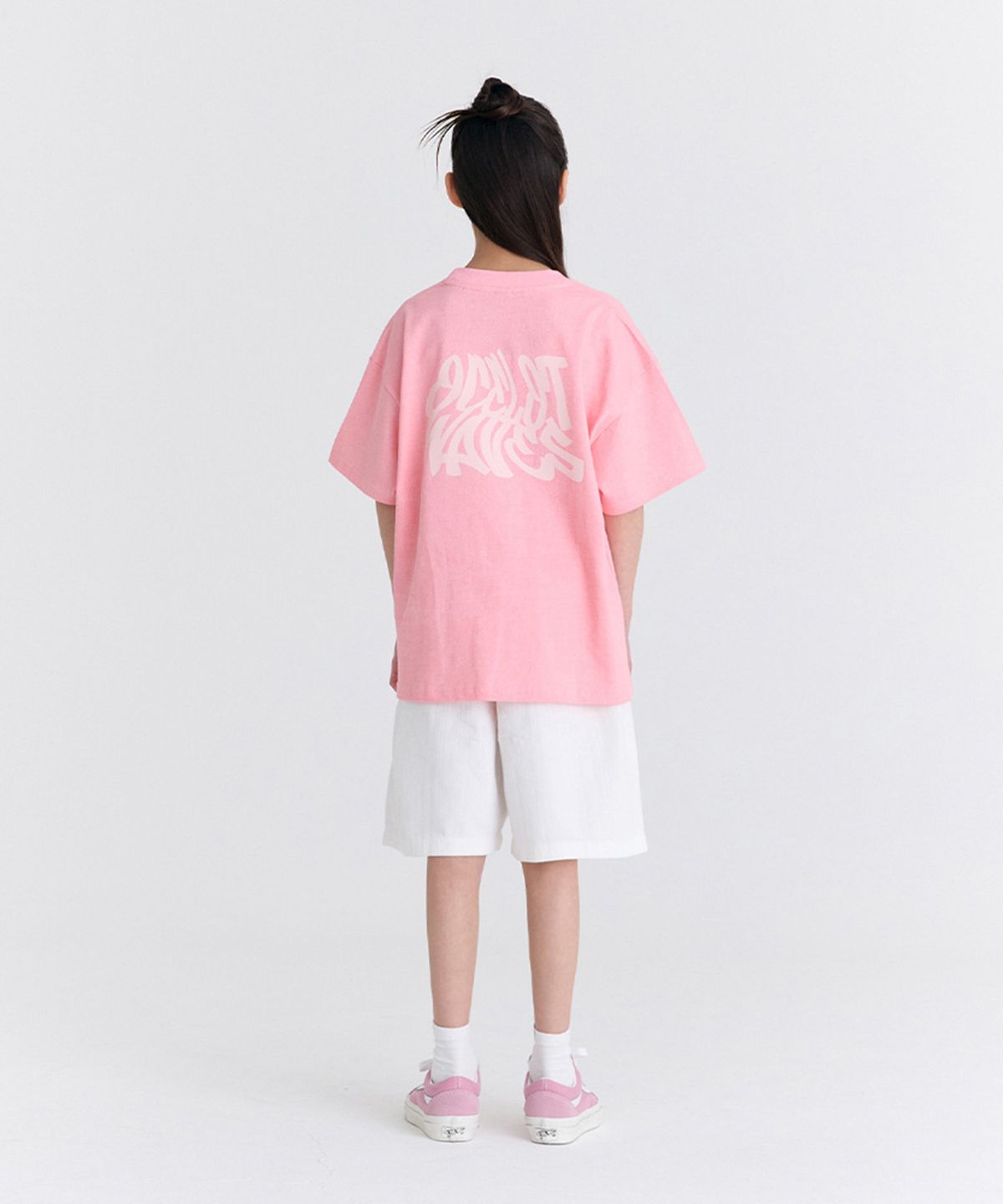 오실롯 주니어(OCELOT JUNIOR) [SET] D18D19 웨이브피그 뮤뮤데님 셋업 (핑크/화이트)