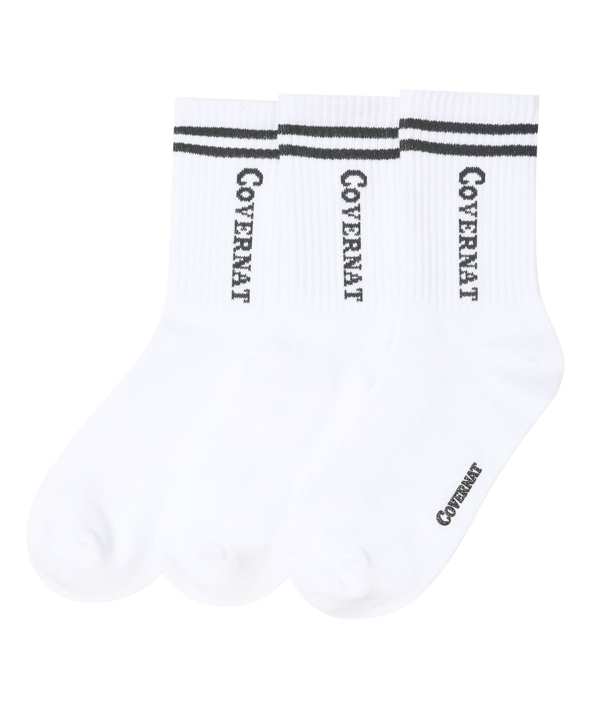 커버낫 키즈(COVERNAT KIDS) [3PACK]워드마크 양말 패키지 화이트 CK2602SKS1WH