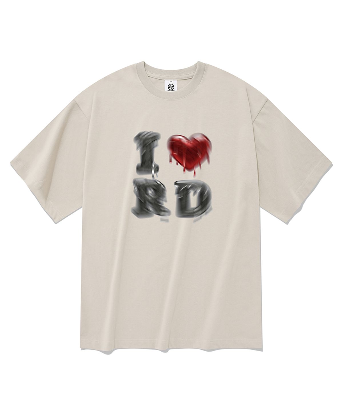 라디네오(RADINEO) 멜팅다운 러브 반팔 티셔츠 베이지