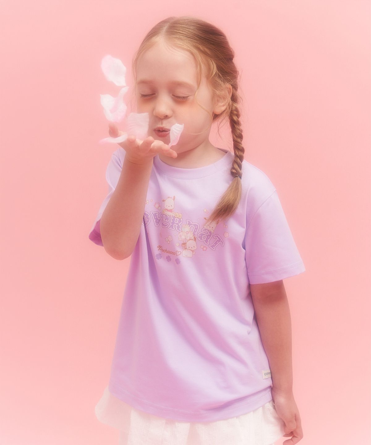 커버낫 키즈(COVERNAT KIDS) 뭉게뭉게 포차코 레귤러핏 티셔츠 퍼플 CK2605ST66PU