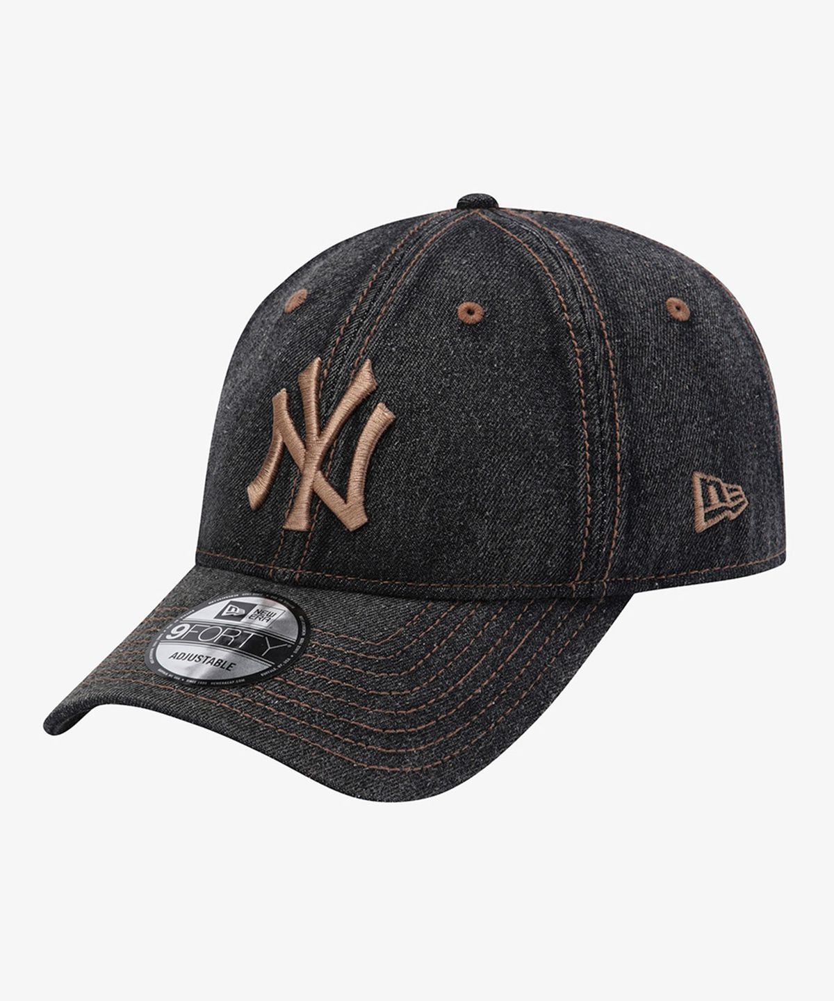 뉴에라(NEW ERA) MLB 뉴욕 양키스 데님 언스트럭쳐 볼캡 데님 블랙